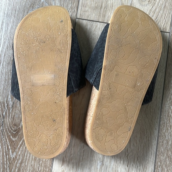 Veronica Beard Dresdyn Platform Cork Slide Sandal in Leopard Suede - Picture 9 of 10